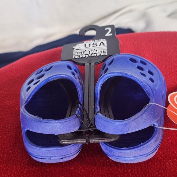 Wonder Nation Royal Blue Made in the USA Clog w/Non Marking Sole Infant Size 2 - Picture 6 of 16